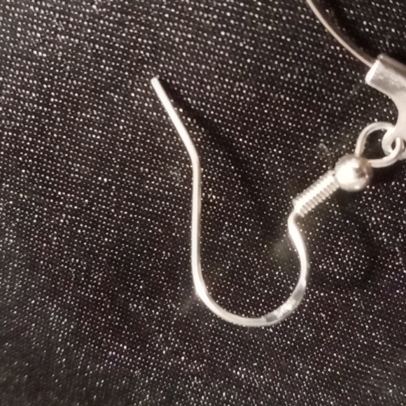 Yellow and silver beaded hoop earrings with 925 hooks. - Picture 6 of 9